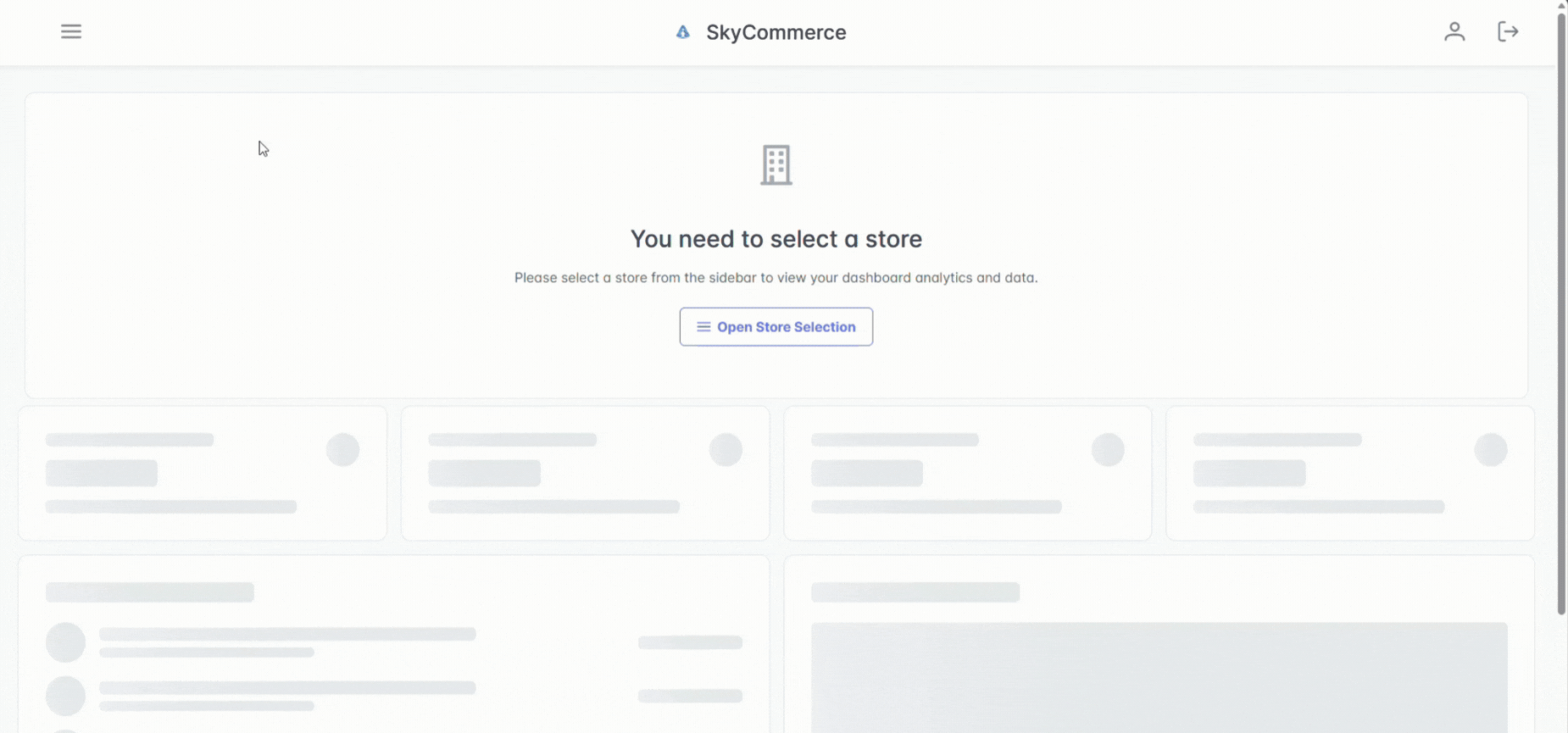 Open hamburger menu and select your store